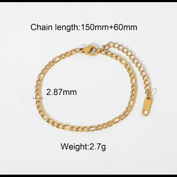 2/60 Bracelet gold figaro chain - Picture 4 of 4